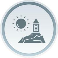 Mount arafat Solid button Icon vector