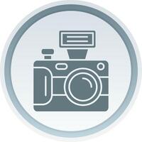 Camera Solid button Icon vector