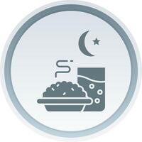 Iftar Solid button Icon vector