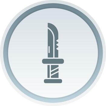 daga sólido botón icono vector