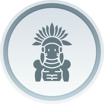 Indian Solid button Icon vector