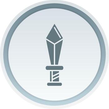 daga sólido botón icono vector