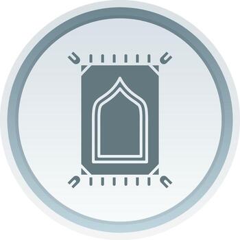 Prayer mate Solid button Icon vector