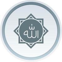 Allah Solid button Icon vector