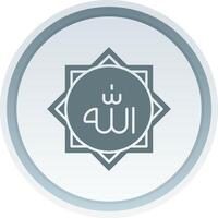 Allah Solid button Icon vector