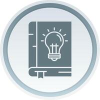 Knowledge Solid button Icon vector