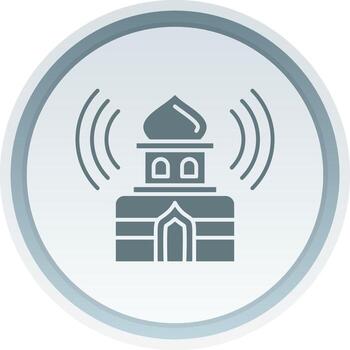 Adhan Solid button Icon vector