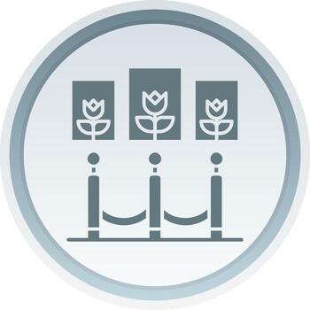 Barrier Solid button Icon vector