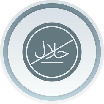 No Solid button Icon vector