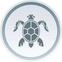 Turtle Solid button Icon vector