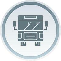 Bus Solid button Icon vector