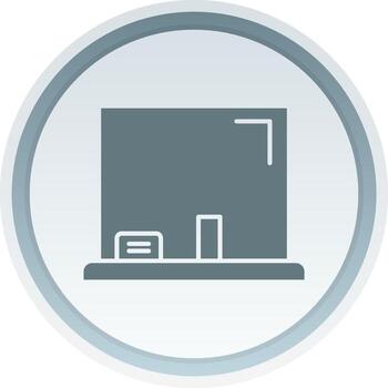 Glass Solid button Icon vector