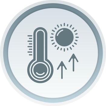 Thermometer Solid button Icon vector