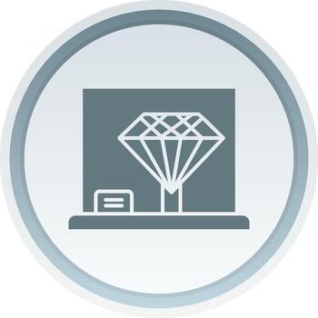 Diamond Solid button Icon vector