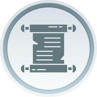 Papyrus Solid button Icon vector