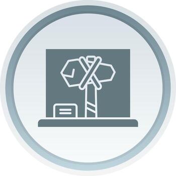 Stone axe Solid button Icon vector
