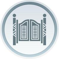 Saloon Solid button Icon vector