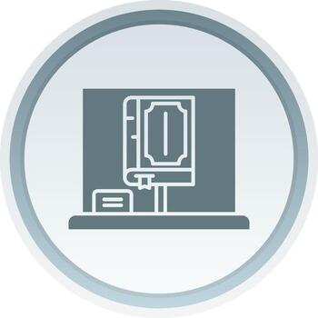 Book Solid button Icon vector