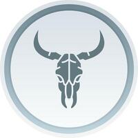 Bull skull Solid button Icon vector