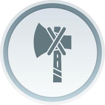 Axe Solid button Icon vector