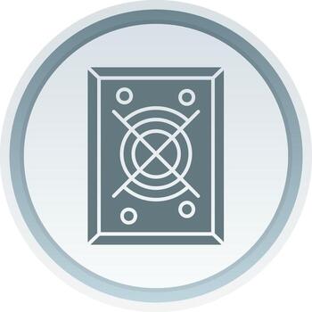 Abstract art Solid button Icon vector