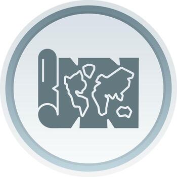 mundo mapa sólido botón icono vector