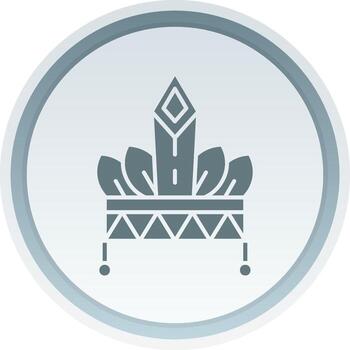 Hat Solid button Icon vector