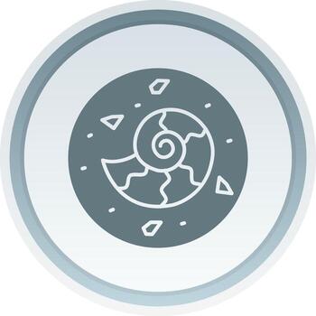 Fossil Solid button Icon vector