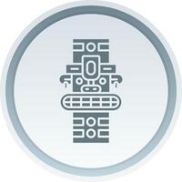 Totem Solid button Icon vector