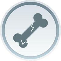 Bone Solid button Icon vector