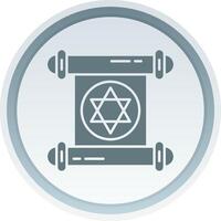 Papyrus Solid button Icon vector