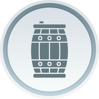 Barrel Solid button Icon vector