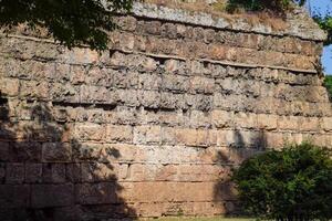 The wall near the gate of Hadrian, the texture of the stone walls of ancient stone blocks. photo