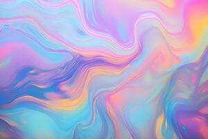 AI generated Iridescent Abstract Liquid Marbeled Background Texture. photo