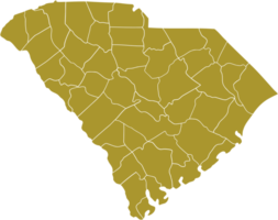 doodle freehand drawing of south carolina state map. png