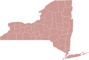 doodle freehand drawing of new york state map. png