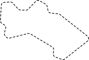 dash line drawing of turkmenistan map. png