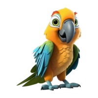 AI generated Macaw parrot isolated on transparent background png