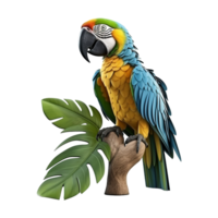 ai genererad ara papegoja isolerat på transparent bakgrund png