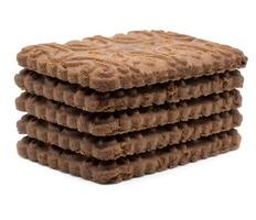 Stack of classic chocolate cookies photo