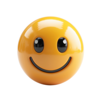 ai gegenereerd 3d icoon glimlachen gezicht emoji geïsoleerd Aan transparant achtergrond png