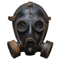 AI generated Vintage gas mask isolated on transparent background with clipping path png