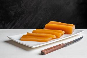 Sweet potato candy is a traditional dessert in Argentine gastronomy. photo