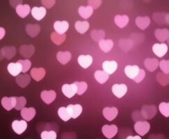 Luxury Blurred abstract background with bokeh hearts. photo
