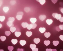 rosado borroso resumen antecedentes con linda bokeh corazones para madres día. foto