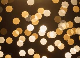 Luxury Blurred abstract background with golden bokeh. photo