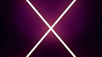 Laser cross with synchronous motion of lines. Flare light effect. video