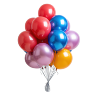 ai généré coloré des ballons bouquet isolé sur transparent Contexte png