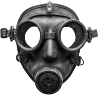 AI generated Black gas mask isolated on transparent background png