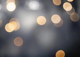 Luxury Blurred abstract background with gold and silver bokeh. photo